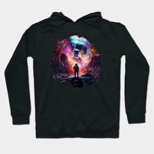 Astronaut Space Glitch Mirror Hoodie